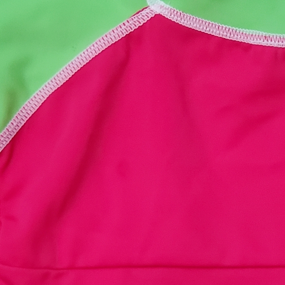 Sun Busters Swim Suit UPF50+ Size 6/12m Pink Green - Picture 5 of 5